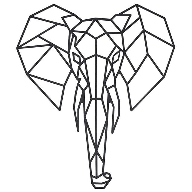 D&eacute;coration murale forme t&ecirc;te d'animal m&eacute;tal noir