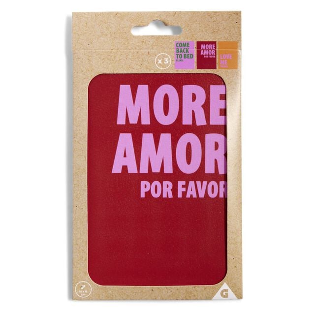 Lot de 3 affiches papier rose rouge et orange 10x15cm