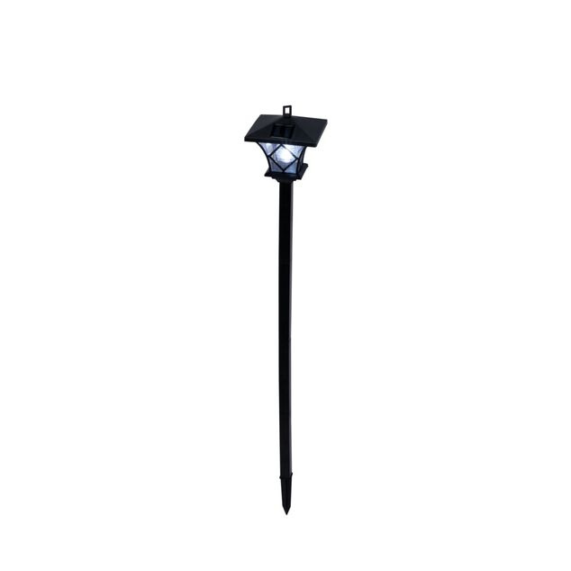 Lampadaire solaire LED &agrave; planter vert H128cm