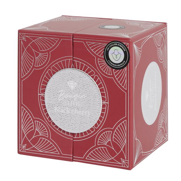 Bougie bijoux parfumée verre collier argenté Ø9xH7cm (6 modèles)