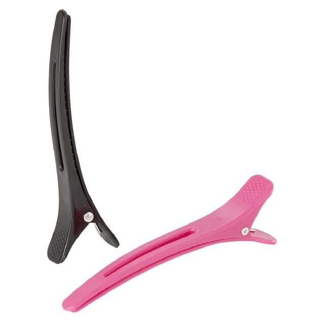 Pince Ibis m&eacute;tal noir rose L9 cm x2