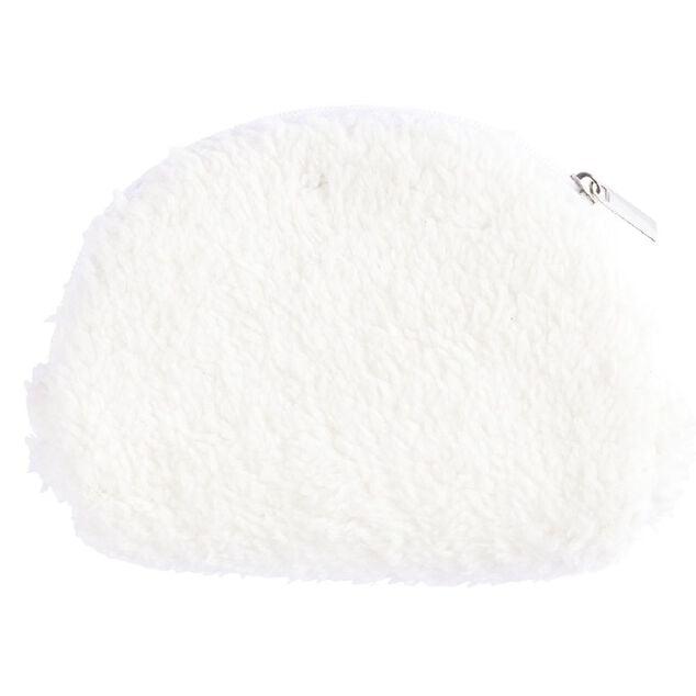 Pochette imitation laine uni blanc