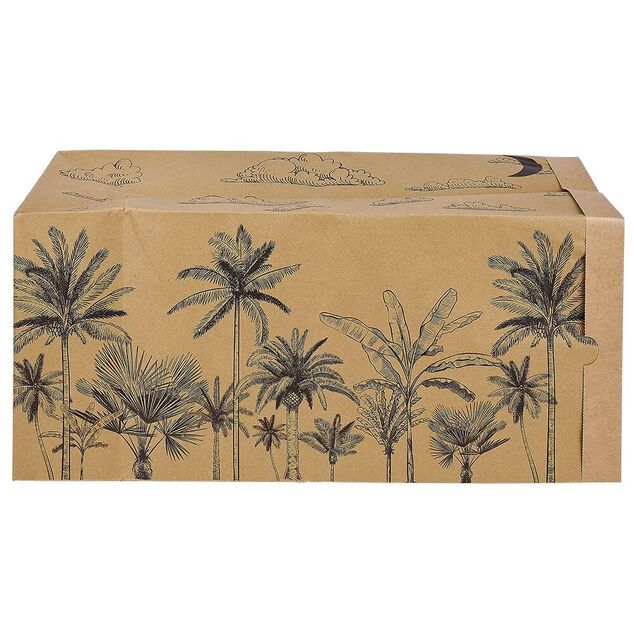 Tunnel de jeu pour chat carton motif palmier 60x27xH22cm