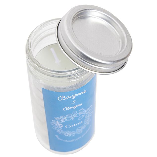 Bougeoir verre + 9 bougies chauffe-plats parfumées