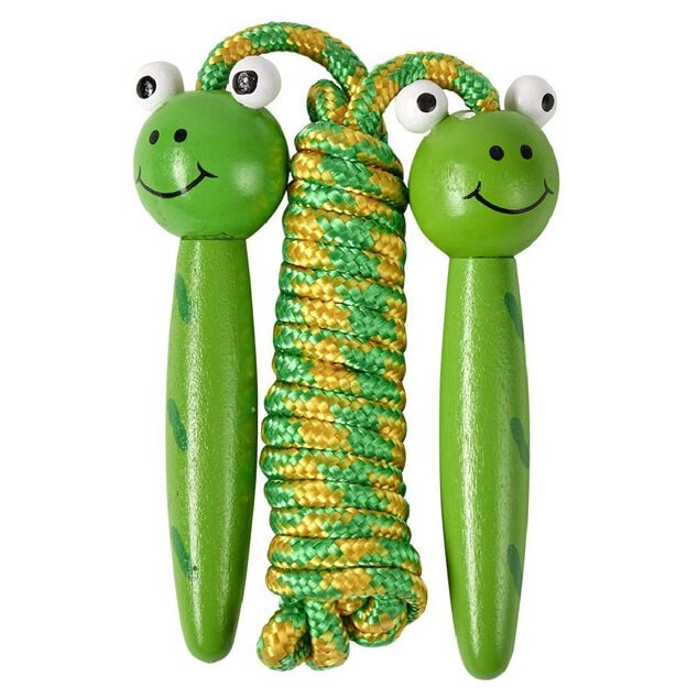 Corde &agrave; sauter poign&eacute;e animal en bois L157cm