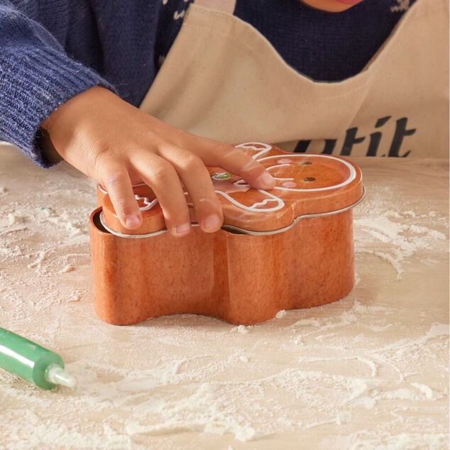 Bo&icirc;te m&eacute;tal bonhomme pain d'&eacute;pices