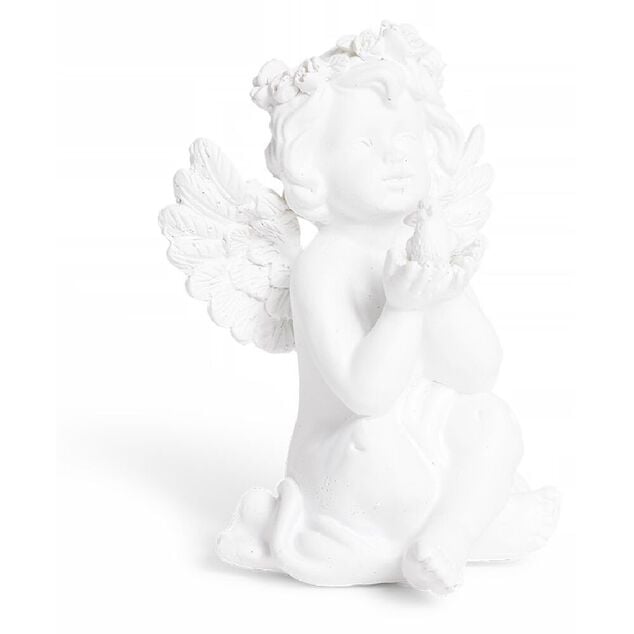 Ange d&eacute;coratif plastique blanc - 6 mod&egrave;les