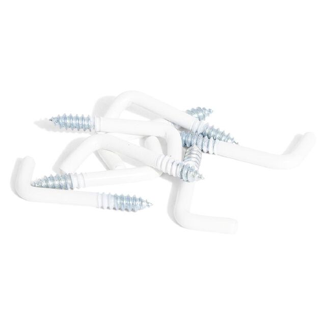 8 gonds &agrave; vis acier plastifi&eacute; blanc - 3x30mm