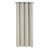 Rideau &agrave; oeillets coton lav&eacute; beige 140x240cm