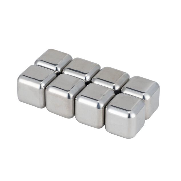 Coffret whisky 2 verres 8 glaçons inox 2 sous-verres et 1 pince 13 pièces