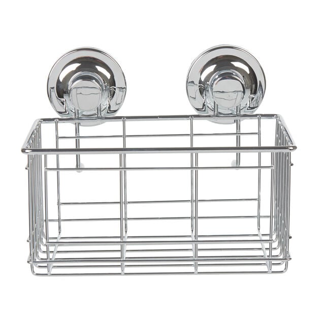 Panier de douche &agrave; ventouse inox