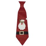 Cravate motif de No&euml;l en tissu