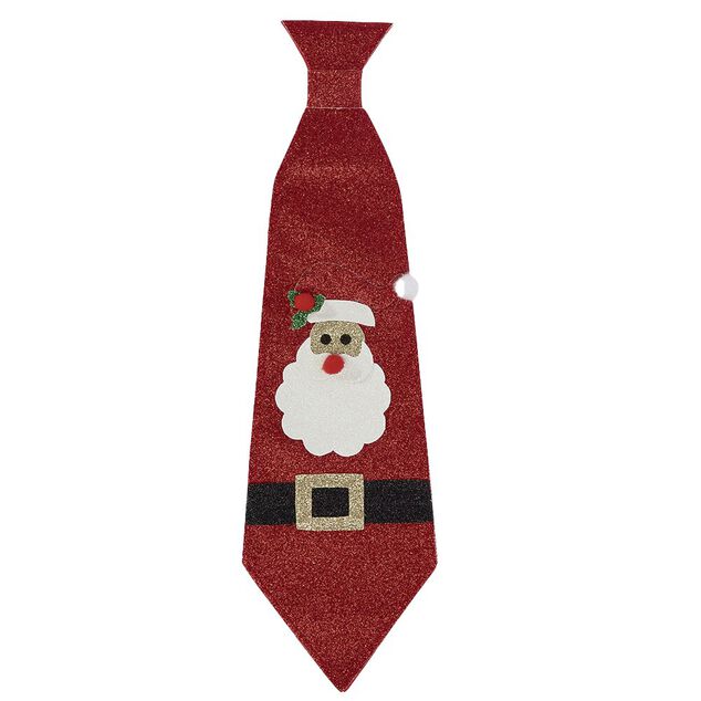 Cravate motif de No&euml;l en tissu