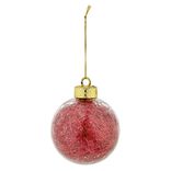 Boule de No&euml;l garnie de cheveux d'ange (4 mod&egrave;les)