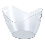 Seau &agrave; glace 7L plastique transparent poign&eacute;es int&eacute;gr&eacute;es 35x25xH25cm