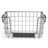 Panier superposable taille M métal noir 34,5x24x19cm