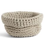 Panière tressée 14x14x11cm beige