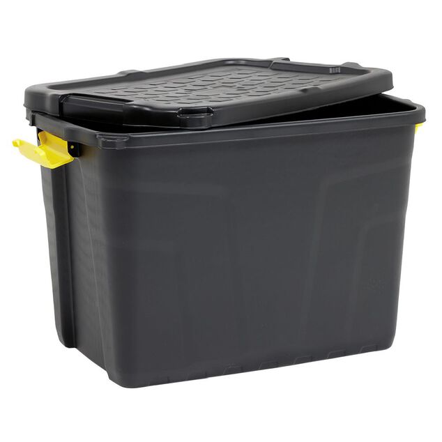 Box de rangement brico noir 60L