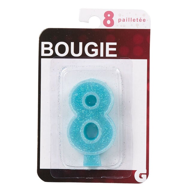 Bougie anniversaire chiffre 8