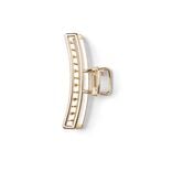 Pince cheveux dor&eacute; brillant L8cm