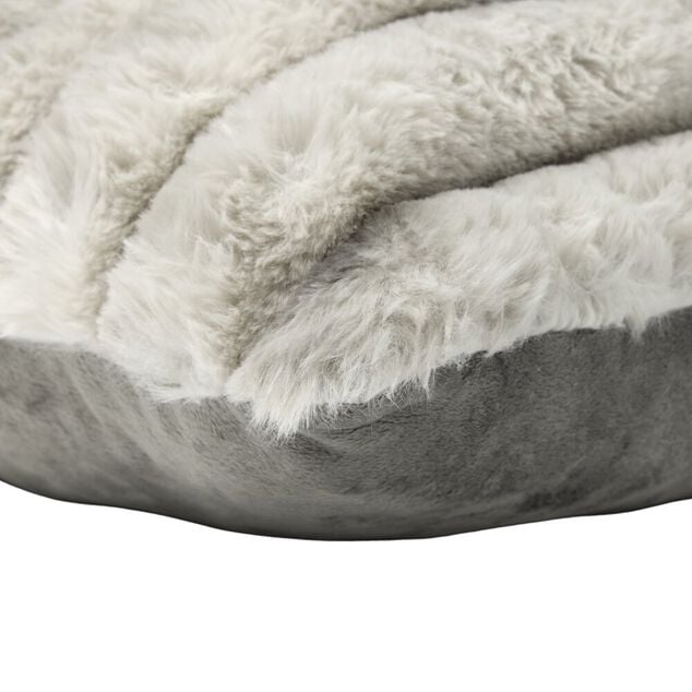 Coussin fourrure c&ocirc;tel&eacute;e 45x45cm (2 mod&egrave;les)