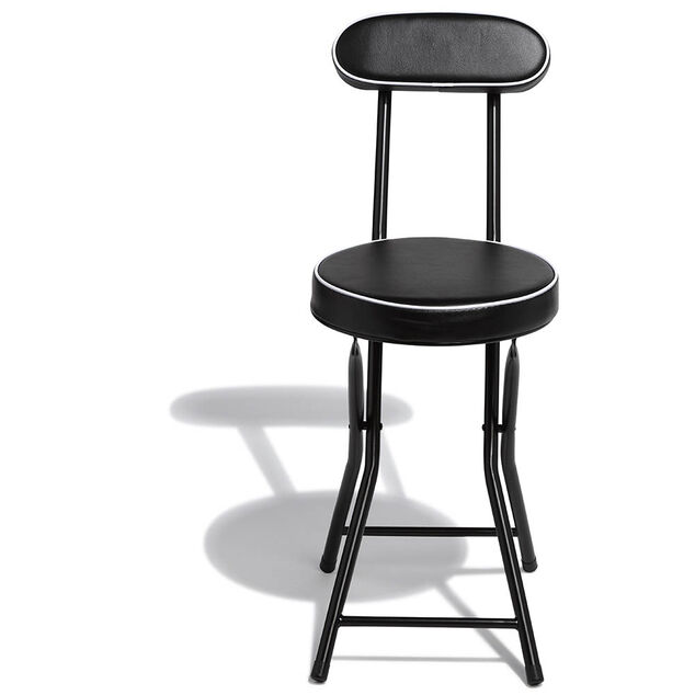 Chaise pliante Tony Noire &Oslash;30 x H.74 cm