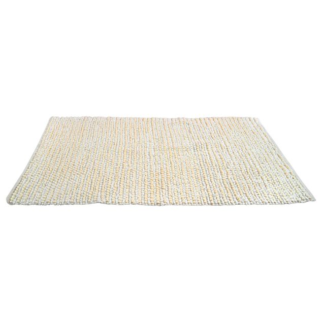 Tapis déco effet laine beige 80x150cm