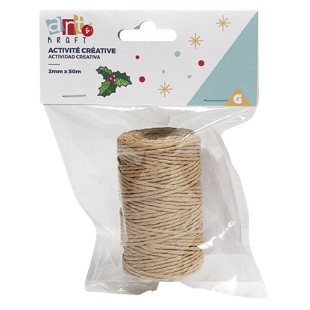 Fil naturel en papier 50 m