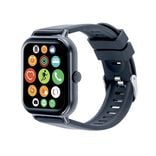 Montre connectée bluetooth carrée bracelet silicone L25cm (2 modèles noir ou blanc)