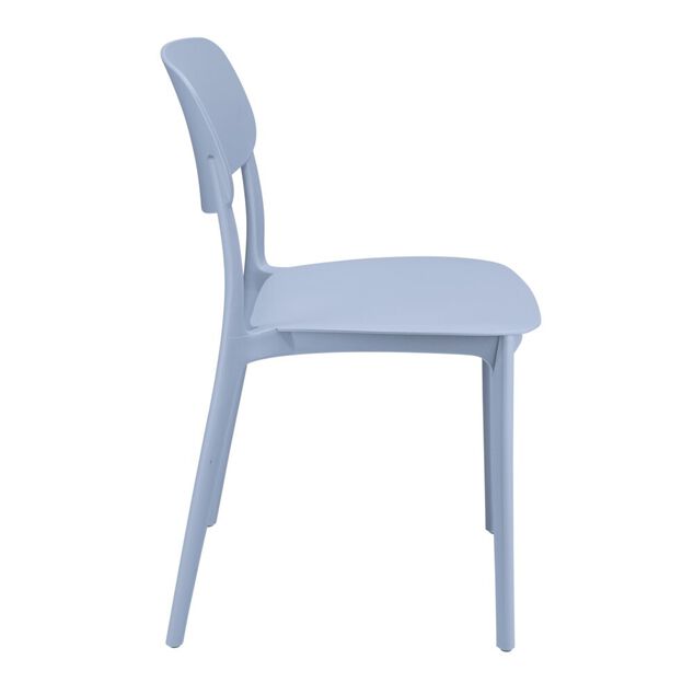 Chaise Ambre polypropyl&egrave;ne bleu L46xP39xH77cm