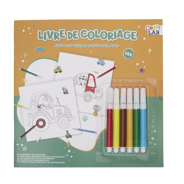 Cahier de coloriage avec feutres