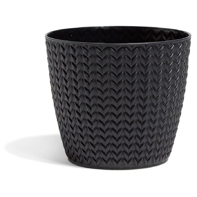 Cache pot chevron en plastique  &oslash; 13cm