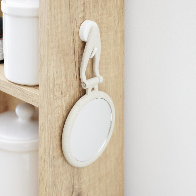 Miroir rond pliable 2 faces normal et grossissant