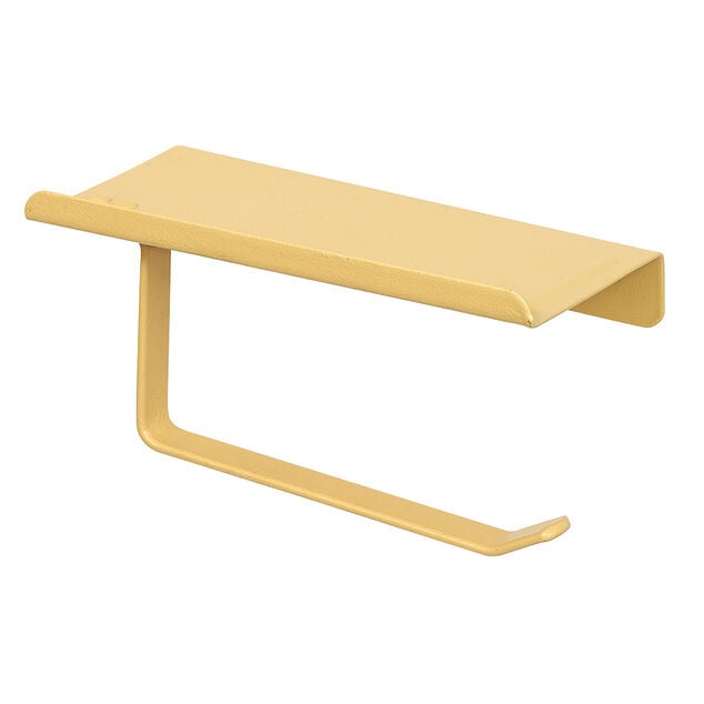 D&eacute;rouleur papier WC inox jaune Sunflow &agrave; visser ou coller 17,4x9xH8cm