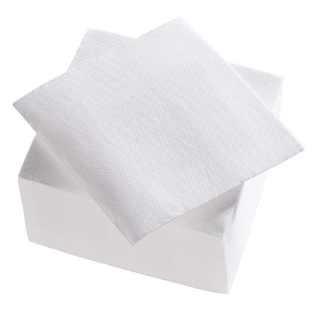 Serviettes cocktail carr&eacute;e 2 plis Tex Touch blanche x50
