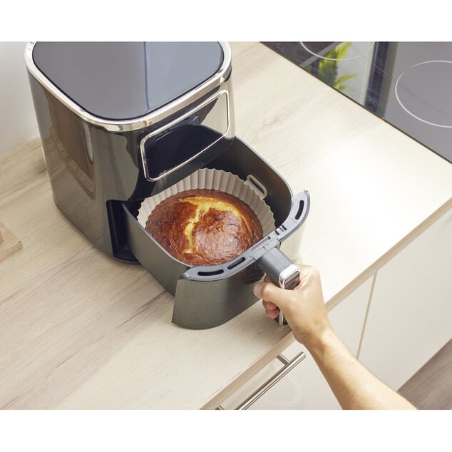 Moule en silicone rond &Oslash;20xH5cm sp&eacute;cial friteuse sans huile et four