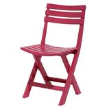 Chaise de jardin pliante Relax plastique rose