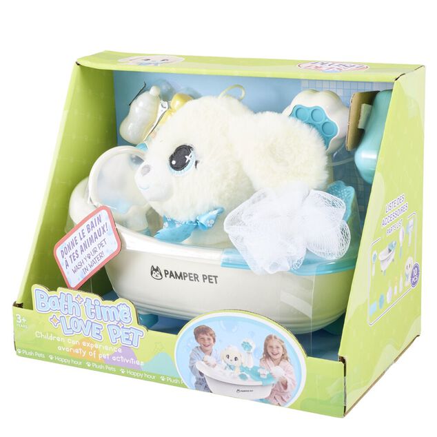 Peluche de bain pour b&eacute;b&eacute; 16x13xH16cm (2 mod&egrave;les lapin ou chiot)