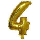 Ballon chiffre 4 doré ou argenté 33cm