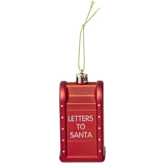Bo&icirc;te aux lettres "Letters to Santa" &agrave; suspendre rouge