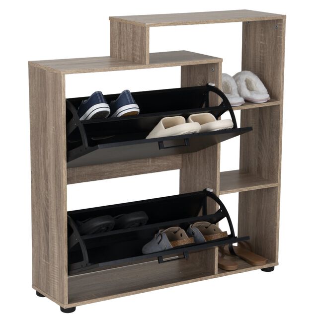 Range chaussures bois Markus 12 paires 86,5x24xH92cm