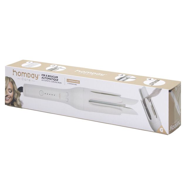 Fer à boucler électrique automatique 30W Ø5xL32cm (3 modèles)