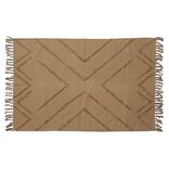 Tapis rectangulaire coton tuft&eacute; Beige 100x150 cm