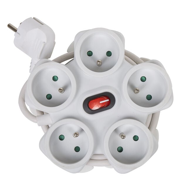 Bloc multiprise &eacute;toile 5 prises