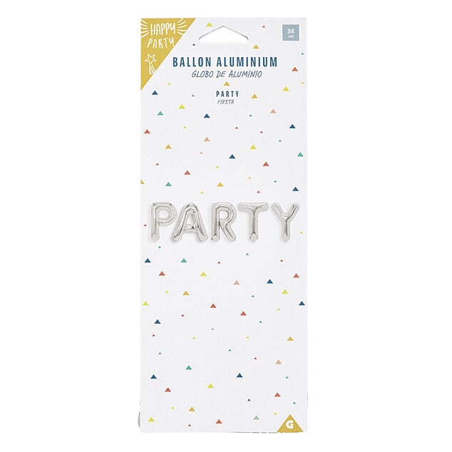 Ballon PARTY en aluminium argenté