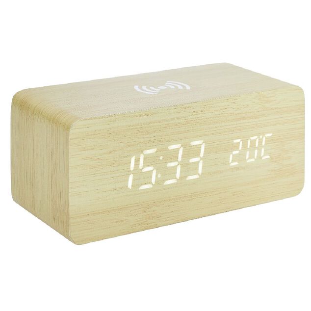 R&eacute;veil rectangulaire bois naturel