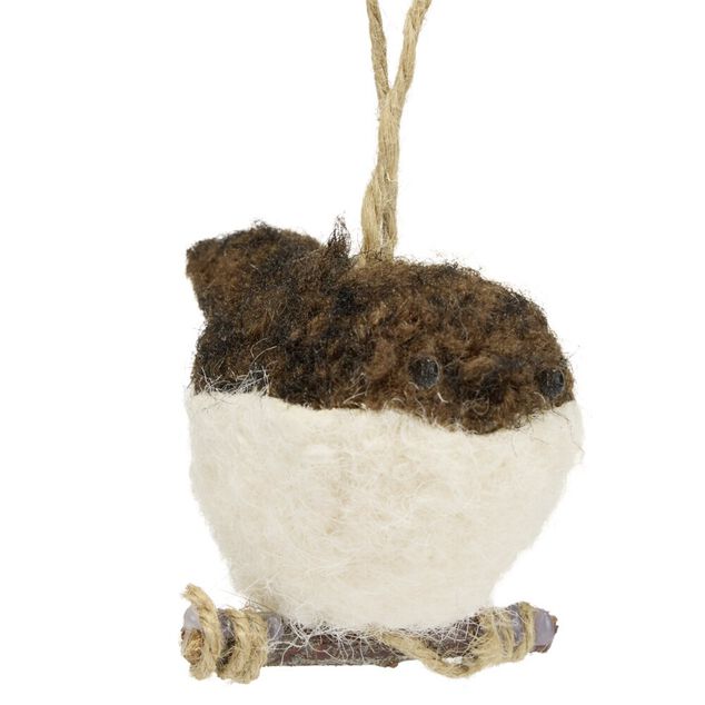 Personnage de No&euml;l en feutrine &agrave; suspendre H9cm (4 mod&egrave;les)