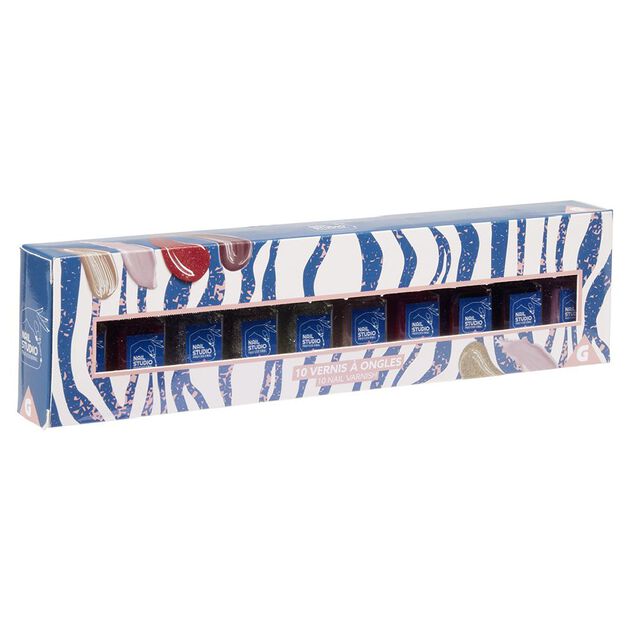 Coffret 10 vernis à ongles