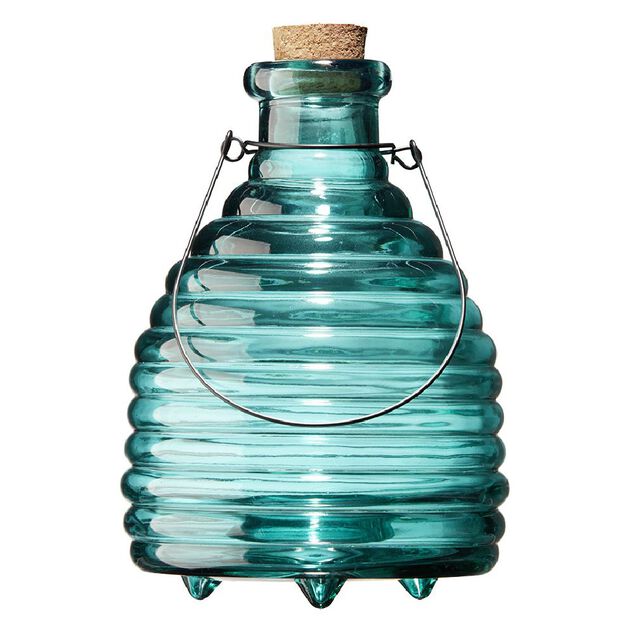 Pi&egrave;ge &agrave; gu&ecirc;pe en verre stri&eacute; &Oslash;15xH35cm