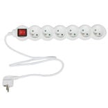 Bloc multiprise blanc L. 75 cm